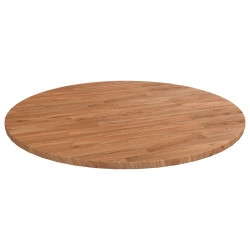 Tampo redondo ø90x1,5 cm carvalho não tratado castanho-claro