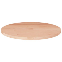 Tampo de mesa redondo ø40x1,5 cm carvalho maciço não tratado