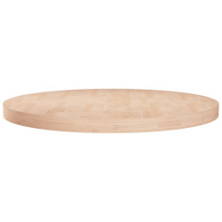 Tampo de mesa redondoø70x4 cm carvalho maciço não tratado