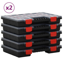 Caixas de arrumação 10 pcs polipropileno 34,5x25x5 cm