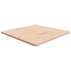 Tampo de mesa quadrado 80x80x2,5 cm carvalho maciço não tratado