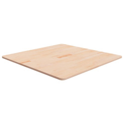 Tampo de mesa quadrado 80x80x1,5 cm carvalho maciço não tratado