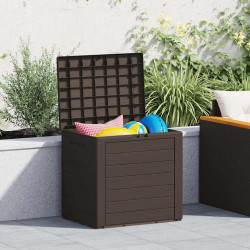 Caixa arrumação p/ jardim 58,5x46x55 cm polipropileno castanho
