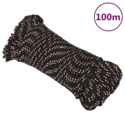 Corda de barco 4 mm 100 m polipropileno preto