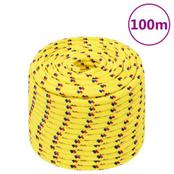 Corda de barco 12 mm 100 m polipropileno amarelo