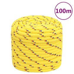 Corda de barco 16 mm 100 m polipropileno amarelo