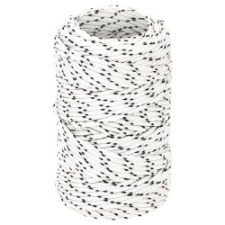 Corda entrançada para barco 2 mm 25 m poliéster branco