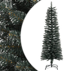 Árvore de natal artificial fina com suporte 120 cm PVC verde