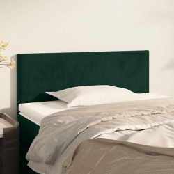 Cabeceira de cama veludo 90x5x78/88 cm verde-escuro