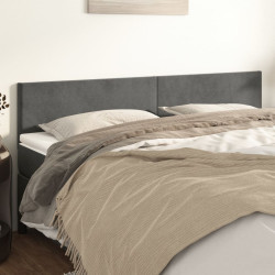 Cabeceiras cinzento-escuro 200x5x78/88 cm veludo