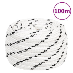 Corda de trabalho 18 mm 100 m poliéster branco