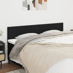 Cabeceiras preto 160x5x78/88 cm tecido