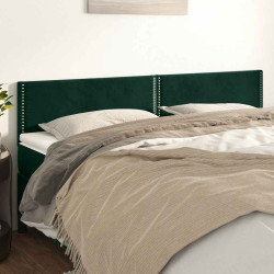 Cabeceiras verde-escuro 180x5x78/88 cm veludo