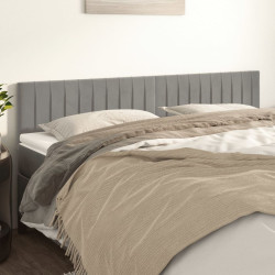 Cabeceiras cinzento-claro 180x5x78/88 cm veludo