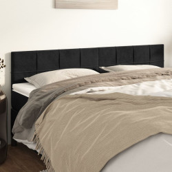 Cabeceiras preto 160x5x78/88 cm veludo