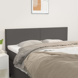 Cabeceiras cinzento 144x5x78/88 cm couro artificial