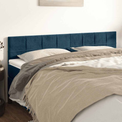 Cabeceiras azul-escuro 200x5x78/88 cm veludo