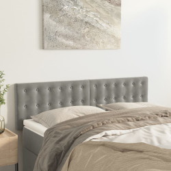 Cabeceiras cinzento-claro 144x5x78/88 cm veludo