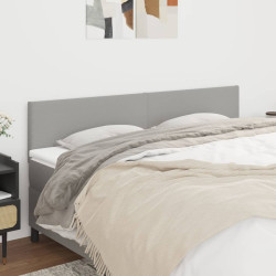 Cabeceiras cinzento-claro 200x5x78/88 cm tecido