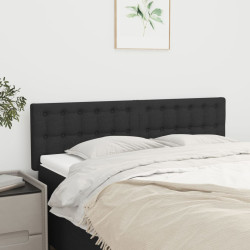 Cabeceiras preto 144x5x78/88 cm tecido