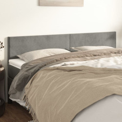 Cabeceiras cinzento-claro 180x5x78/88 cm veludo