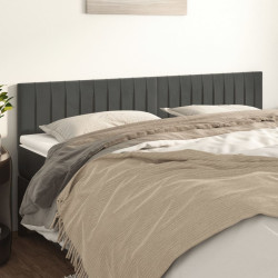 Cabeceiras cinzento-escuro 160x5x78/88 cm veludo