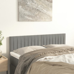 Cabeceiras cinzento-claro 144x5x78/88 cm veludo