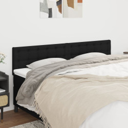 Cabeceiras preto 180x5x78/88 cm tecido
