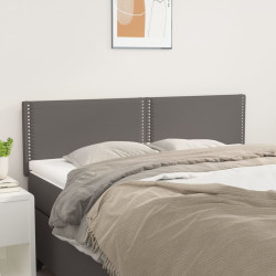 Cabeceiras cinzento 144x5x78/88 cm couro artificial