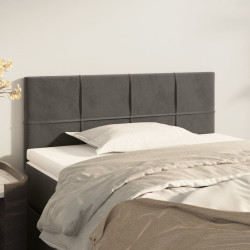 Cabeceira de cama veludo 80x5x78/88 cm cinzento-escuro