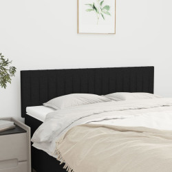Cabeceiras preto 144x5x78/88 cm tecido