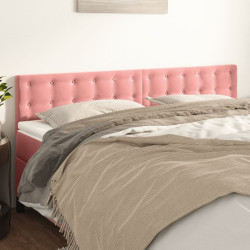 Cabeceiras rosa 200x5x78/88 cm veludo