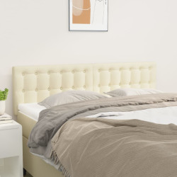 Cabeceiras creme 144x5x78/88 cm couro artificial