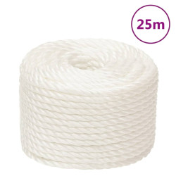 Corda de trabalho 12 mm 25 m polipropileno branco