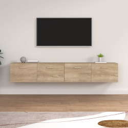 Armários parede 2pcs 100x36,5x35 cm derivados madeira sonoma