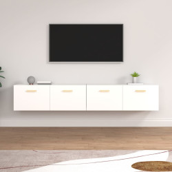 Armários parede 2pcs 100x36,5x35 cm derivados de madeira branco