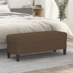 Banco 100x35x41 cm tecido castanho
