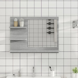 Espelho wc 60x10,5x45 cm derivados de madeira cinzento sonoma