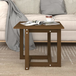 Mesa de centro 50x50x45 cm pinho maciço castanho mel