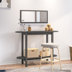 Mesa consola 110x40x80 cm madeira de pinho maciça cinzento