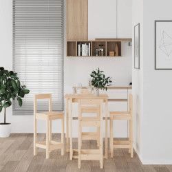 5 Pcs conjunto de bar pinho maciço