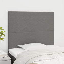 Cabeceira cinza escuro 100x5x118/128 cm tecido