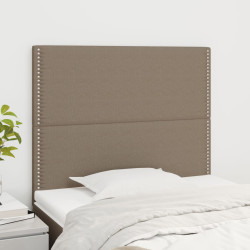 Cabeceira taupe 90x5x118/128 cm tecido