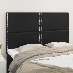 Cabeceira preta 144x5x118/128 cm couro sintético