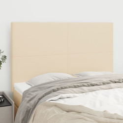 Cabeceira creme 144x5x118/128 cm tecido