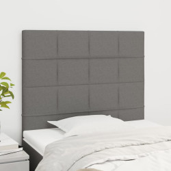 Cabeceira cinza escuro 80x5x118/128 cm tecido