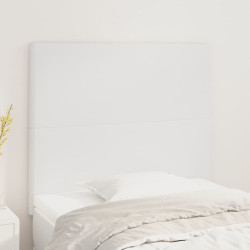 Cabeceira branca 80x5x118/128 cm couro sintético