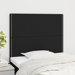Cabeceira preta 100x5x118/128 cm tecido