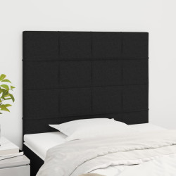 Cabeceira preta 100x5x118/128 cm tecido