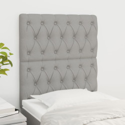 Cabeceira cinza claro 80x7x118/128 cm tecido